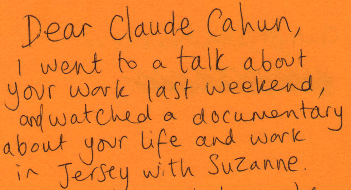 Letter to Claude Cahun from Cherry Styles