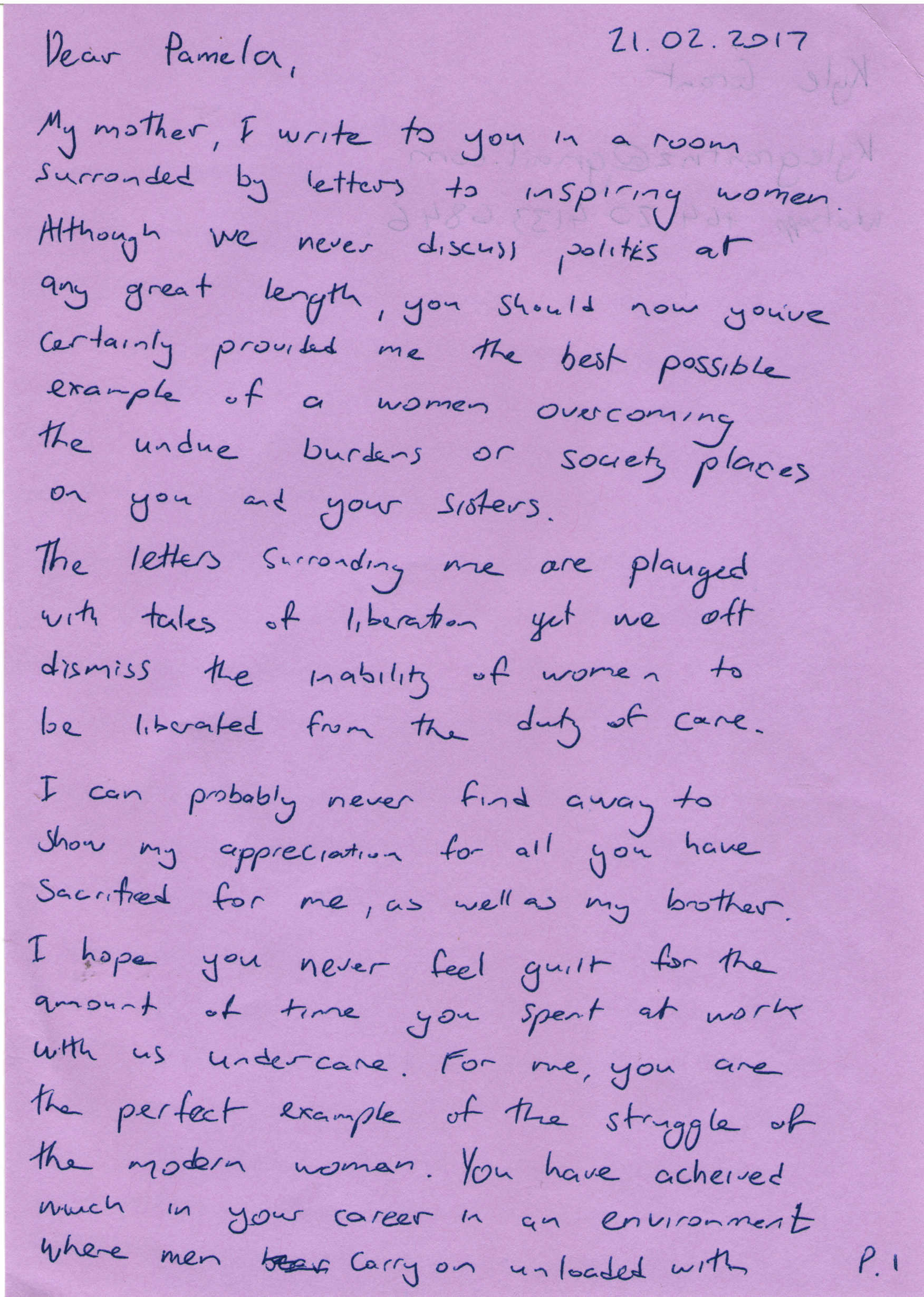 Scan of the letter
