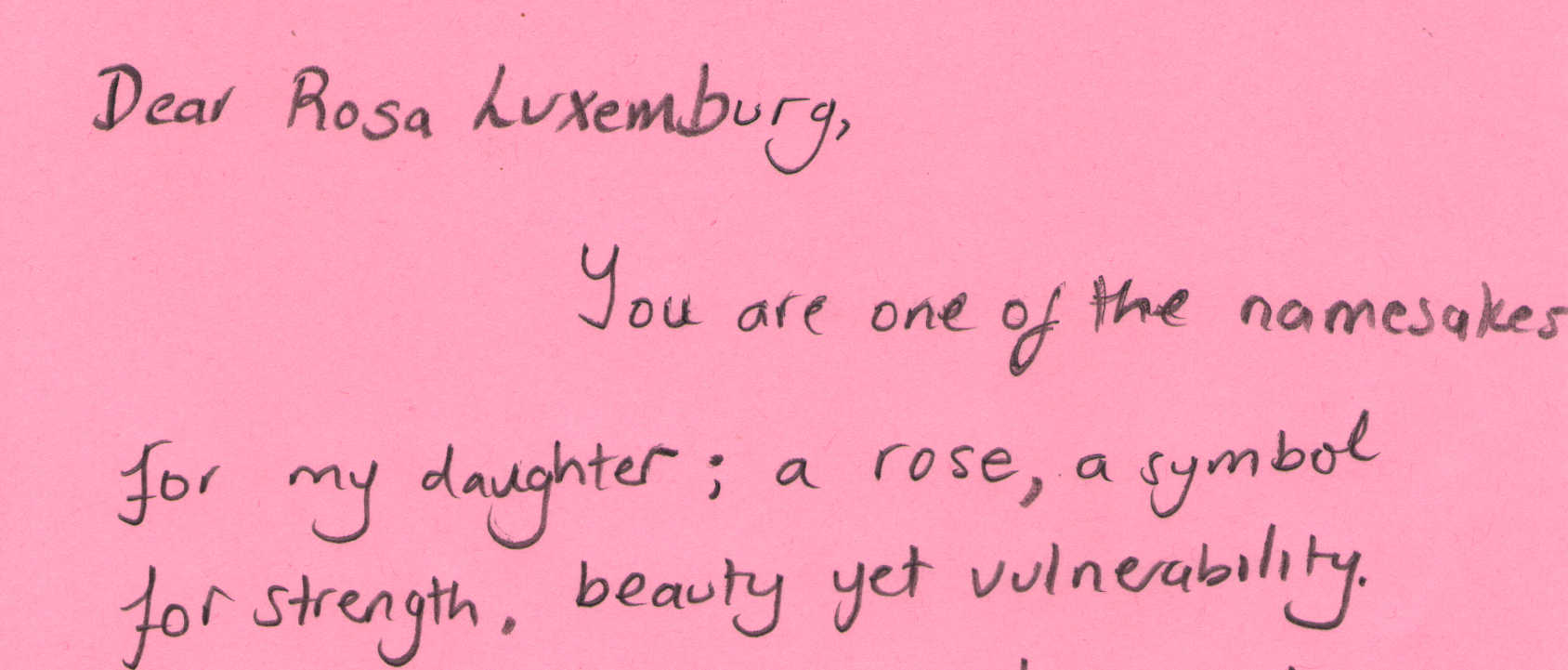 Letter to Rosa Luxemburg from Katherine Rogers